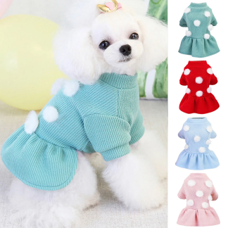 Winter Sweater Dress for Small Dogs