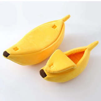 Banana-Shaped Cat Bed