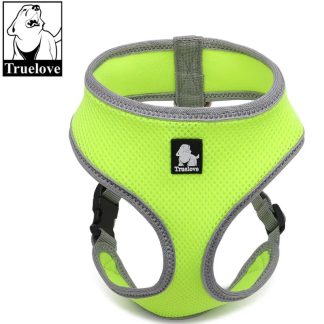 Neon yellow TRUELOVE mesh dog harness