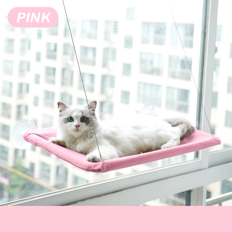 Pink cat window hammock