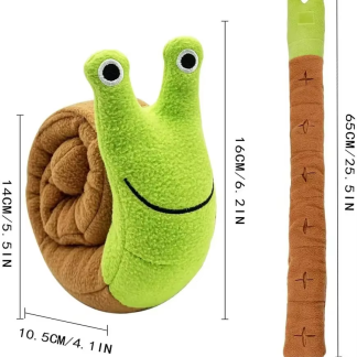 Plush Snail Snuffle Dog Toy
