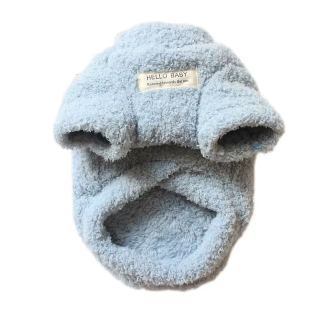 Blue plush pet pullover sweater