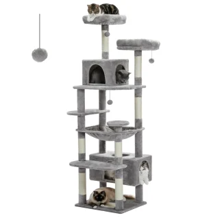 Multi-Level Cat Tree with Hammock and Condos