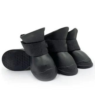 Rubber Dog Rain Boots, Set of 4