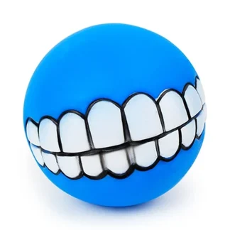 Grinning Squeaky Dog Ball, 7.5 cm